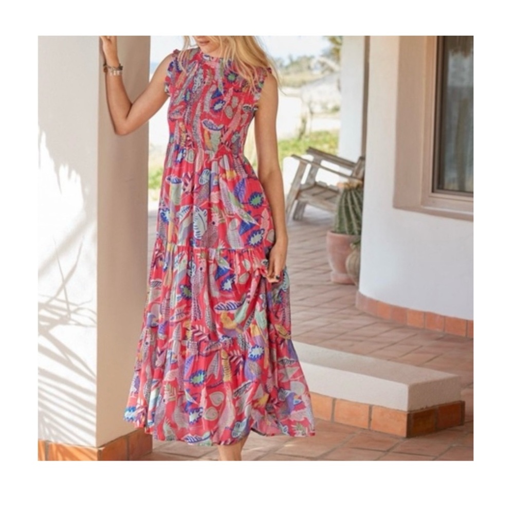 Oliphant Polly Coral dress